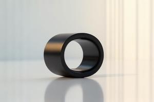 Oura Ring Gen3, a sleek black smart ring for health tracking.